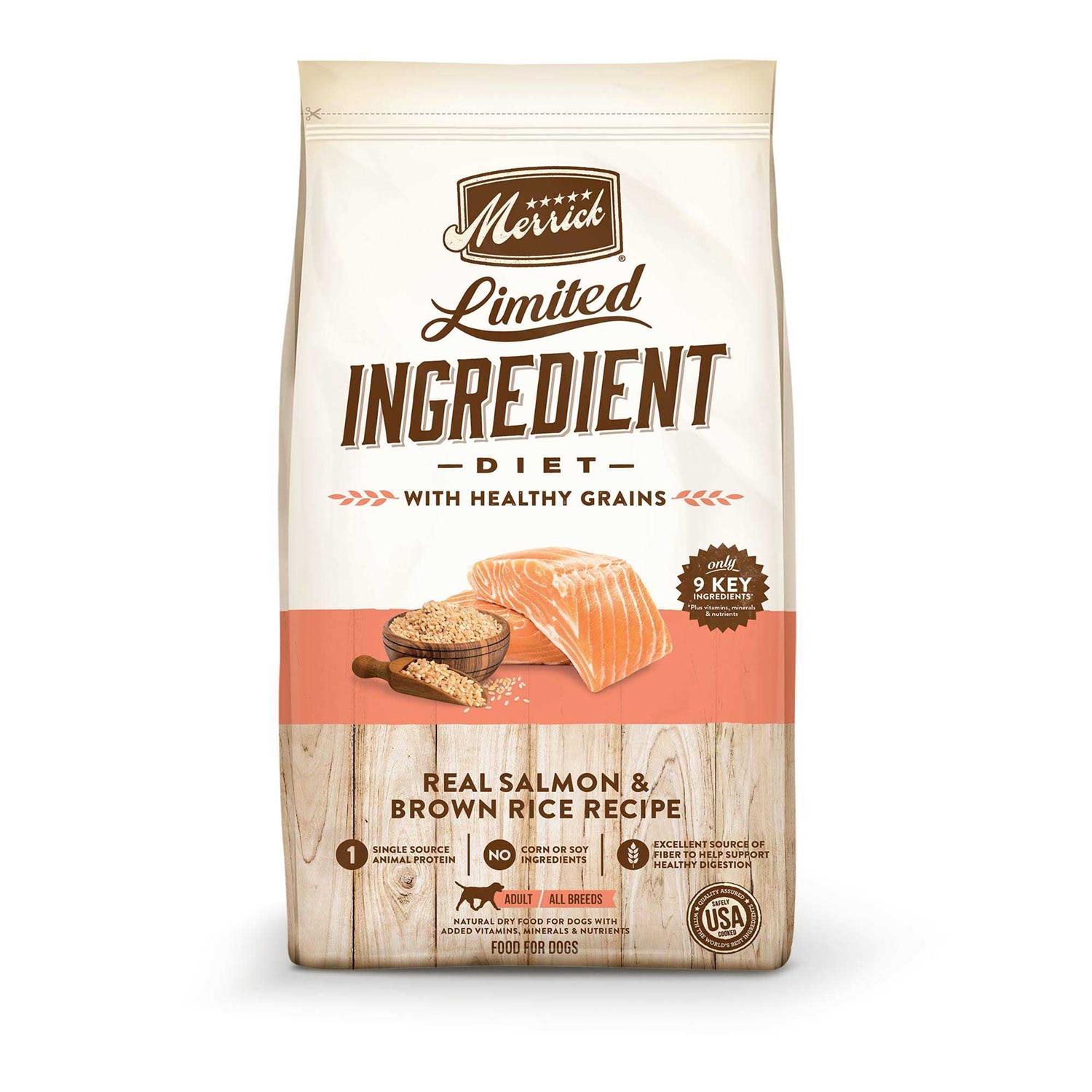 Merrick Limited Ingredient Diet Real Salmon & Brown Rice Recipe Dry Dog Food - Pet Supplies online store
