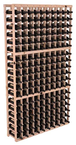 Wine Racks America Knotty Alder 10 Column Wine Cellar Rack. Black Stain + Satin Finish