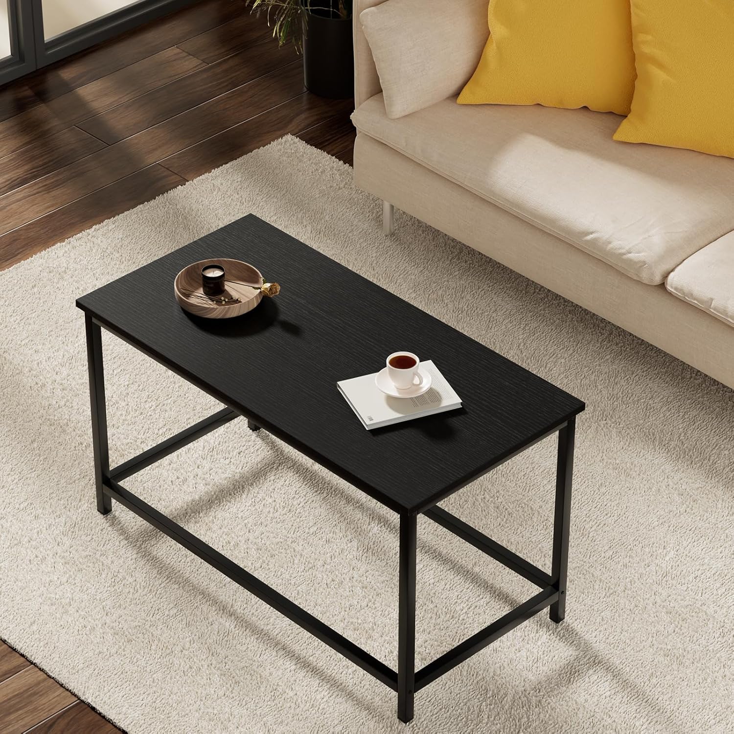 SAYGOER Black Set Coffee Table and End Tables …
