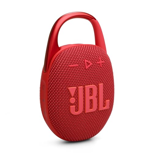 JBL Clip 5 - Ultra-Portable, Waterproof & Dustproof Bluetooth Speaker, Big Pro Sound with Punchy bass, Integrated Carabiner, Up to 12 Hours of Play, Made in Part with Recycled Materials (Black)