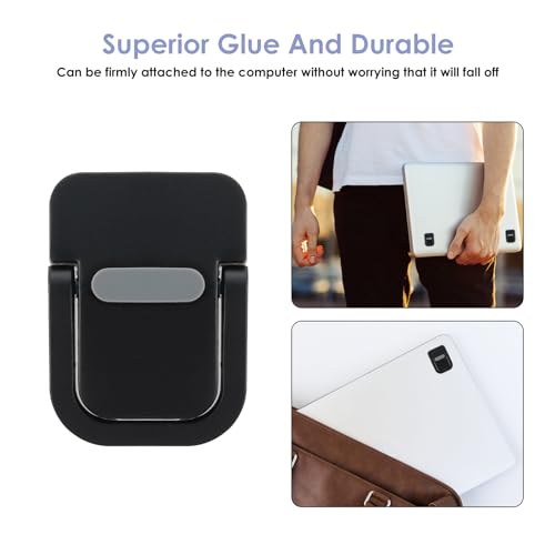 Giantree 2 Pcs Mini Computer Keyboard Stand for Desk, Portable Keyboard Riser, Invisible Laptop Stand, Self-Adhesive Keyboard Riser Feet for Most Keyboards(Silver)