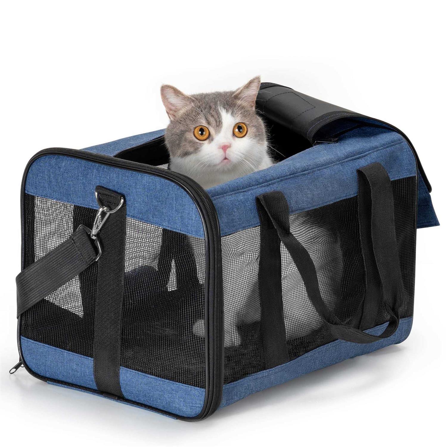 Conlun Cat Carrier Airline Approved Soft-Sided Dog Carrier with Inner Safety Leash - Pet Supplies online store
