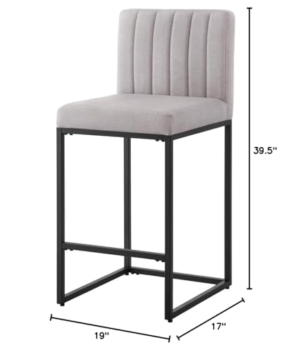 24KF Upholstered Barstool Set of 2 Bar Chairs with Backrest,Soft Velvet Barstool Chair with Golden Metal Stand-Blush-2pcs