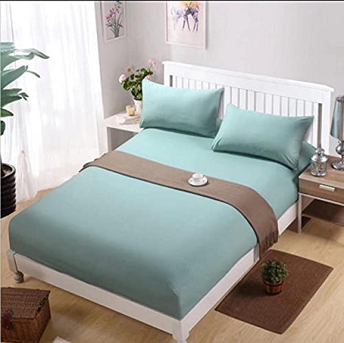 Bed Linen Luxury,Polyester Solid Color Japanese-Style Bed Linen,Apartment Bedroom Single Double King Bed Cover-Blue_150x200cm