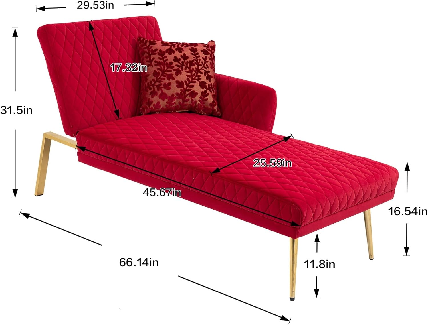 Velvet Sofa Double Sofa with Metal feet Suitable for Living Room, Office and Bedroom