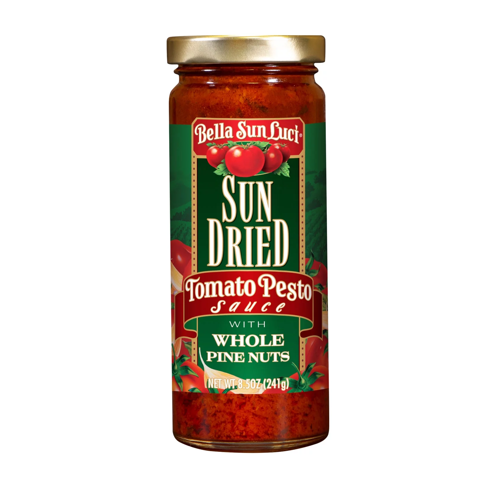 Bella Sun Luci Sun Dried Tomato Pesto with Whole Pine Nuts, 2-Pack 8.5 oz. Jars