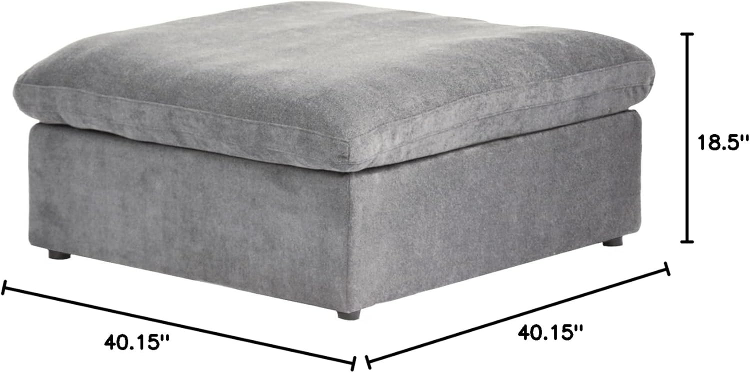 Convertible Modular Sectional Sofa, Ottoman Seat Cube, Customizable Modular Sectional Sofa for Living Room Office Apartment, Gray