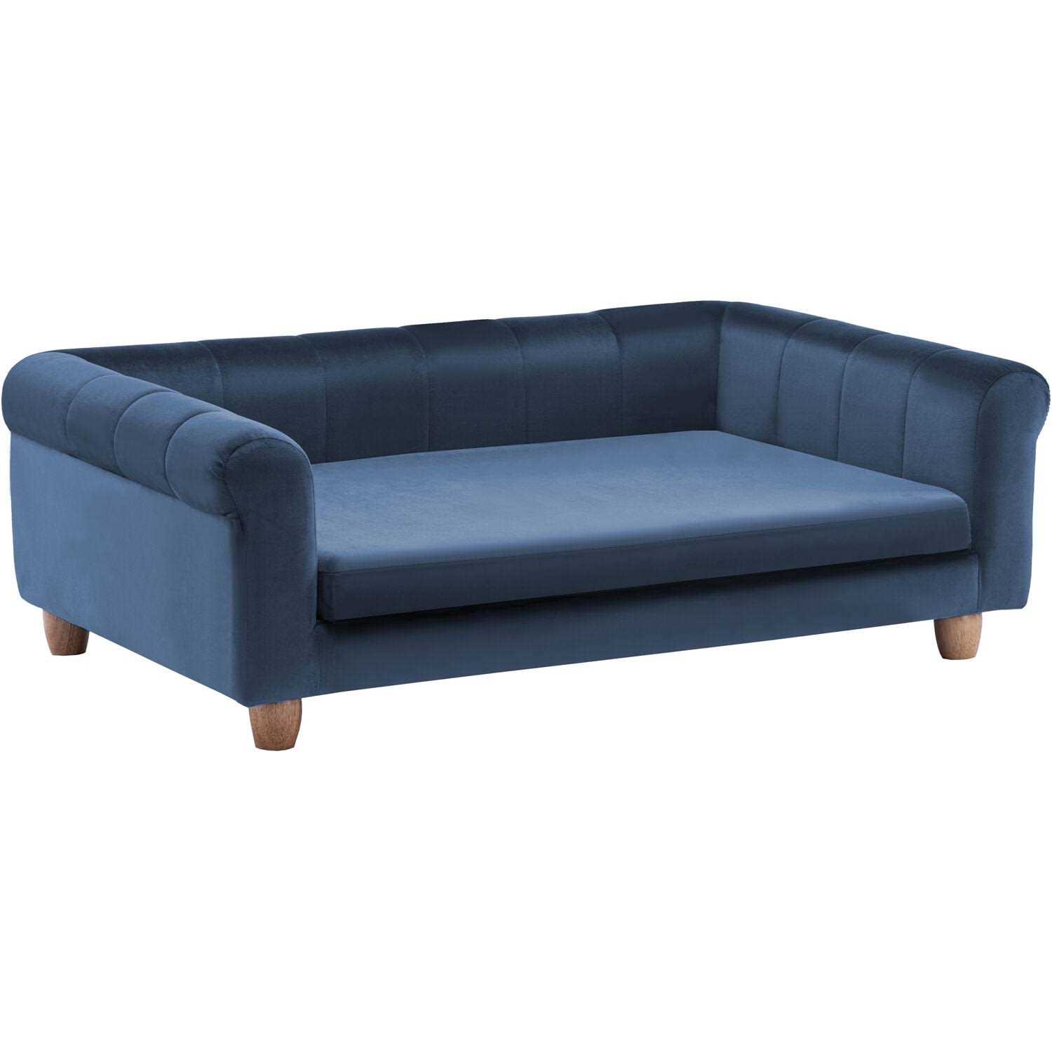 Critter Sitters 42-in. Elegant Faux-Velvet Rectangle Pet Bed for Medium and Large Dogs - Pet Supplies online store