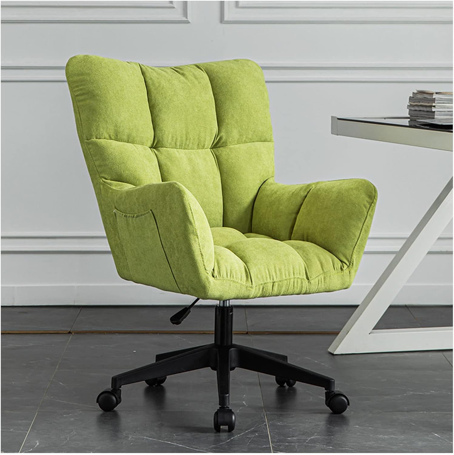 Swivel Chair Office Chair Swivel Chair Adjustable Computer Chair, High Elastic Foam Sponge Cushion Soft and Comfortable