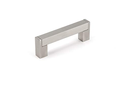 Richelieu Hardware BP520288195 Lipari Collection 11 3/8-inch (288 mm) Center-to-Center Brushed Nickel Modern Cabinet and Drawer Pull Handle for Kitchen, Bathroom, and Furniture