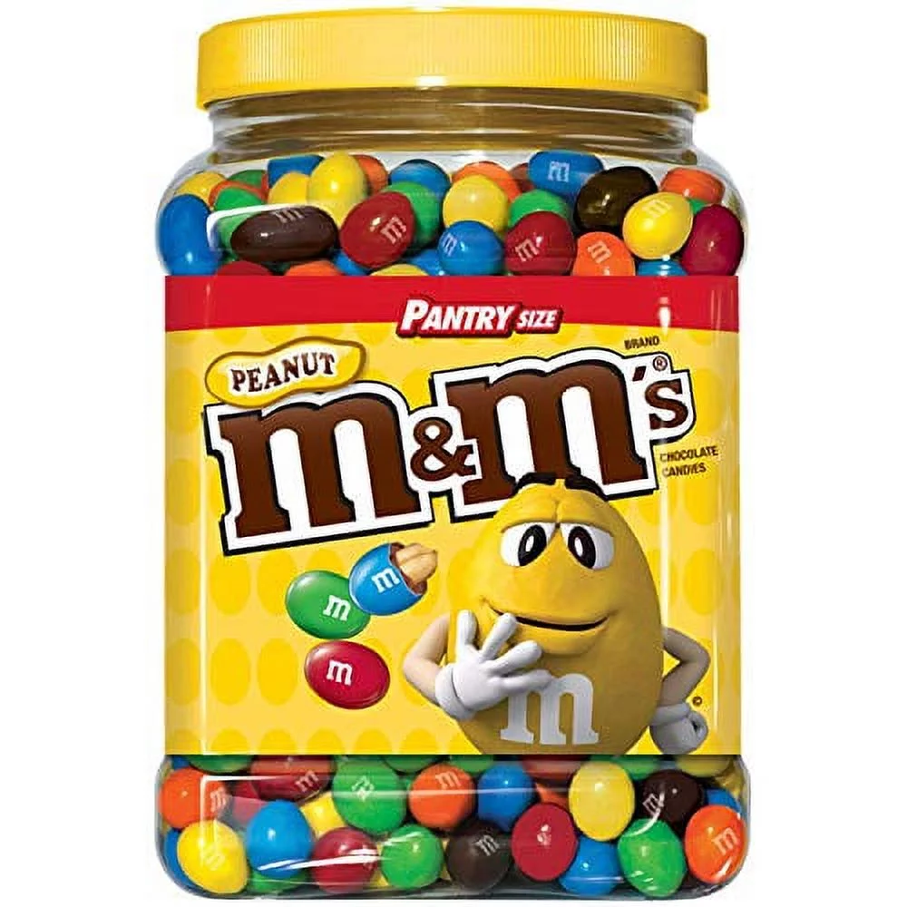 M&M'S Peanut Milk Chocolate Candy Bulk Jar (62 oz.)