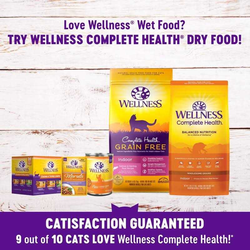 Wellness Complete Health Chicken & Turkey Lovers Variety Pack Wet Adult Cat Food - Pet Supplies online store