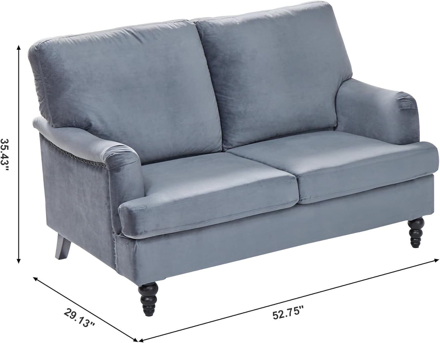 2 Seater Sofa Velvet Couches for Living Room, Sofas for Living Room Furniture Sets Chester