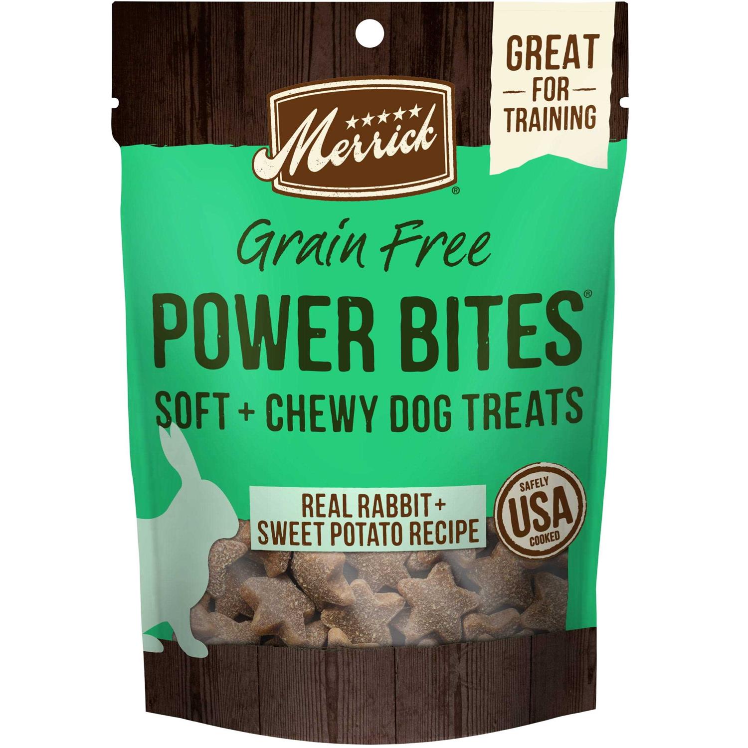 Merrick Power Bites Grain Free Rabbit Recipe Dog Treats - Pet Supplies online store