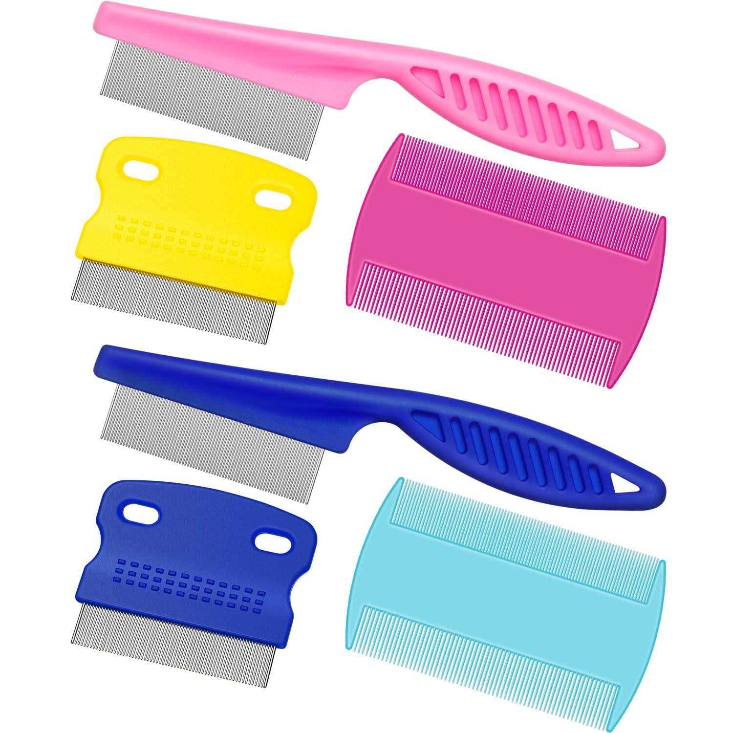 6 Pieces Pet Lice Combs Dog Grooming Flea Comb Cat Tear Stain Comb for Removal Dandruff - Pet Supplies online store