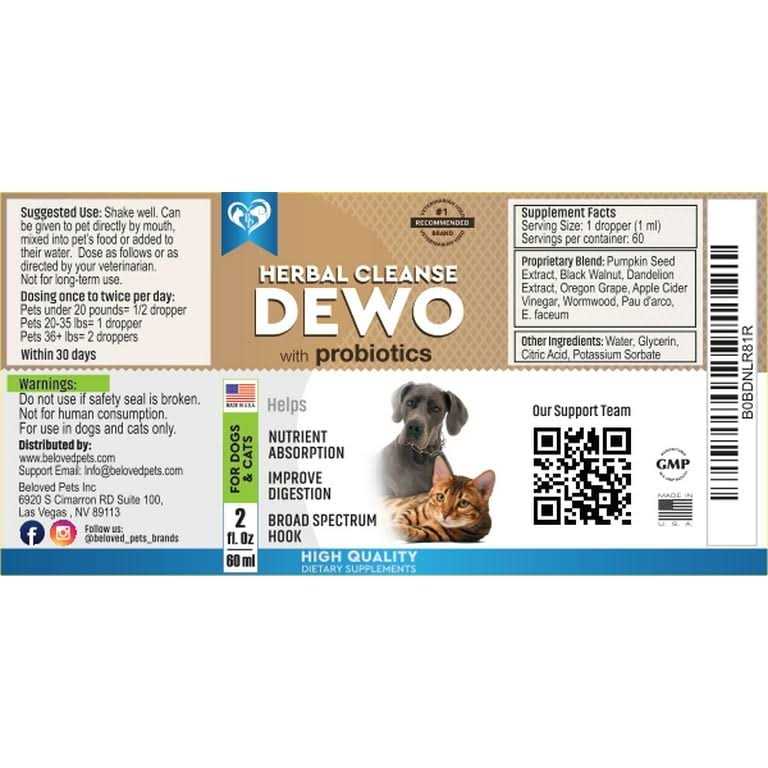 Beloved Pets Herbal Dewormer with Probiotic & Worm Treatment for Hookworms - Pet Supplies online store