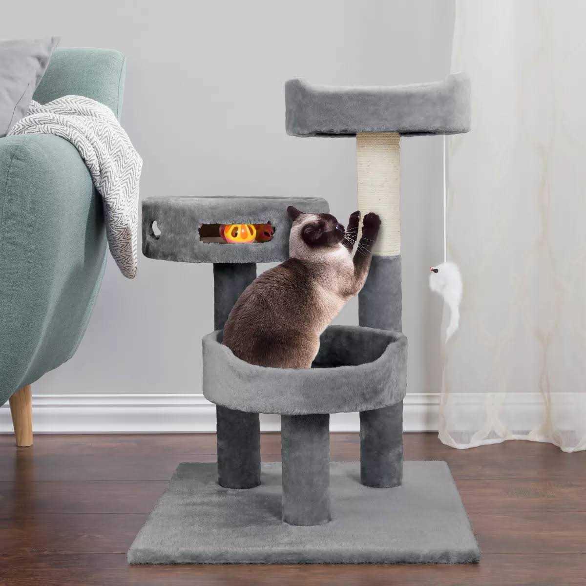 Pet Adobe 3-Tier Cat Tower & Interactive - Pet Supplies online store