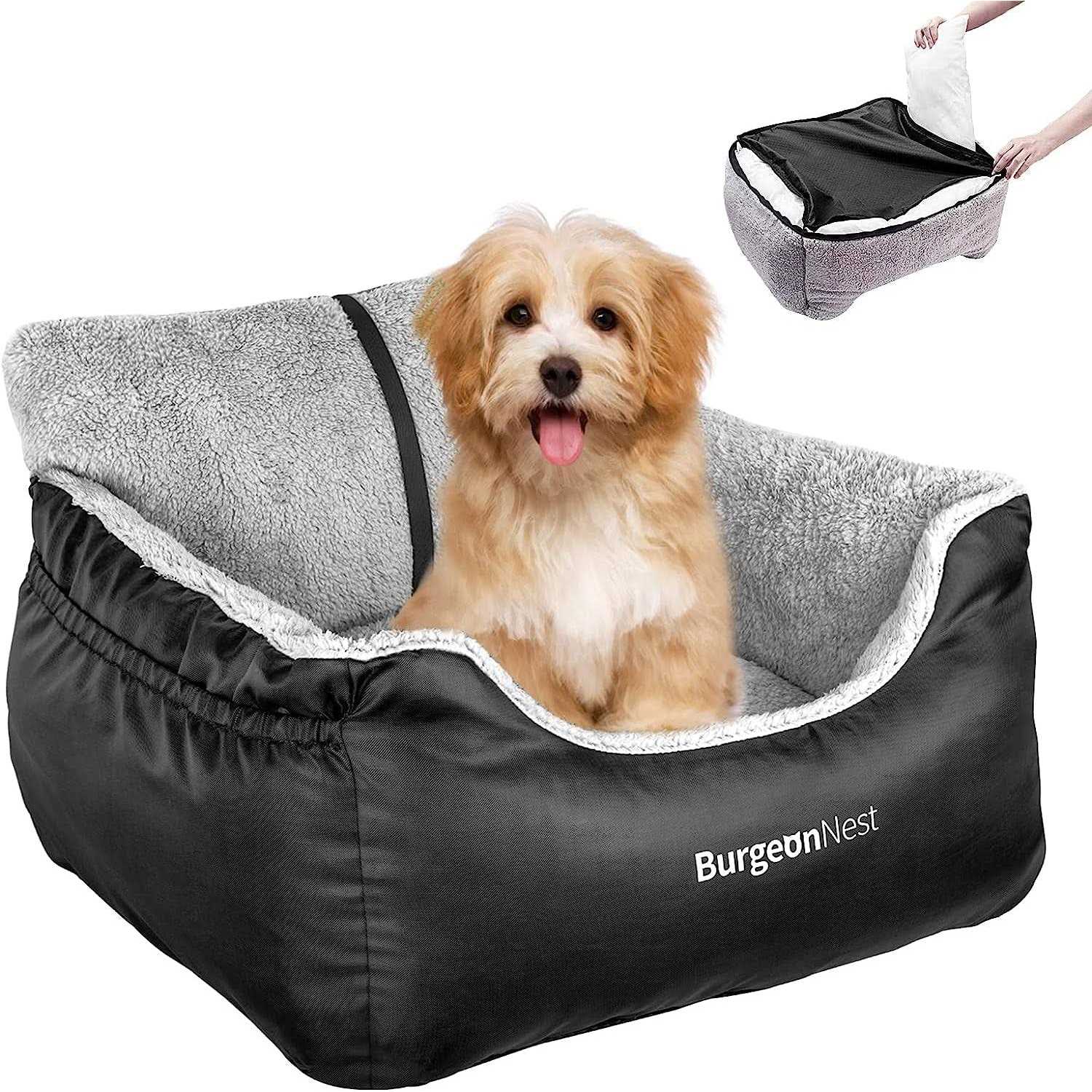 Burgeonnest Dog Car Seat for Small Dogs, Fully Detachable and Washable Dog Carseats Small Under 25 - Pet Supplies online store