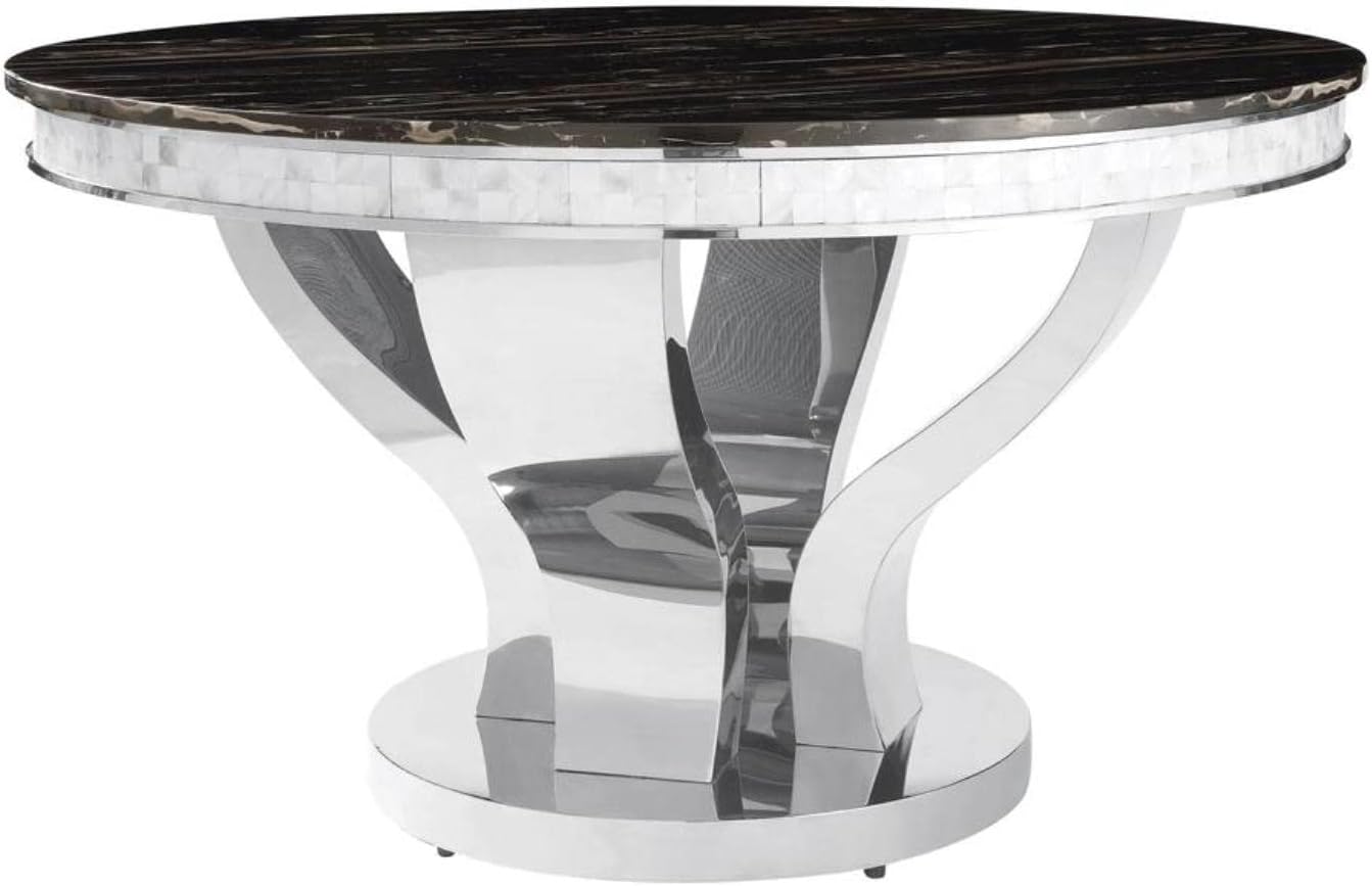 Coaster Dining Table Stainless Steel 107891