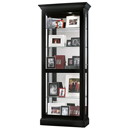 Howard Miller Coase II Curio Cabinet, Black Satin
