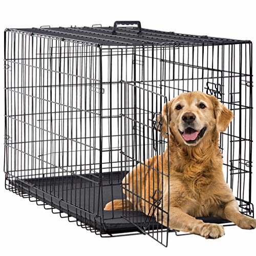 BestPet 24,30,36,42,48 Inch Dog Crates for Large Dogs Folding Mental Wire Crates Dog Kennels Outdoor and Indoor Pet Dog Cage Crate with Double-Door, - Pet Supplies online store