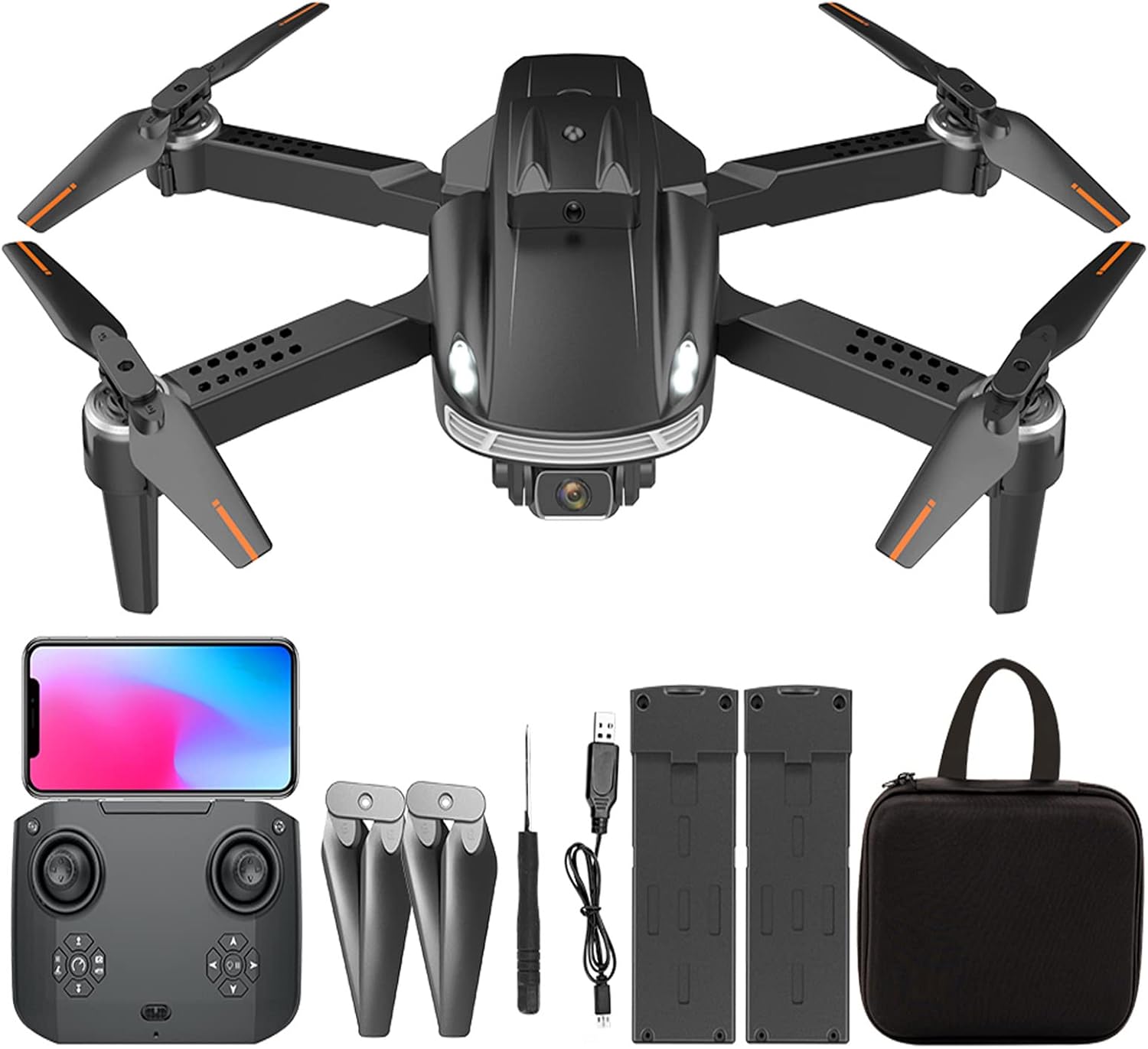 Mini Drones for Kids with 1080P FPV Camera,Obstacle Avoidance,Follow Me,BIWASE RC Quadcopter for Beginners,Remote Control Toys Gifts for Boys Girls with Altitude Hold,One Key Control,Headless Mode,3D Flips 2 Batteries