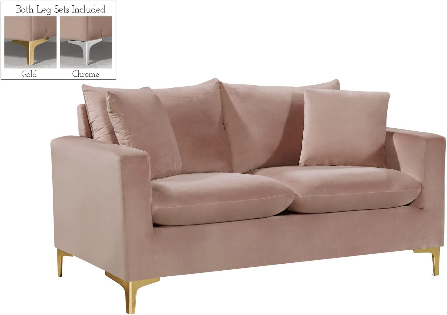 Rustic Revival Pink Velvet Loveseat