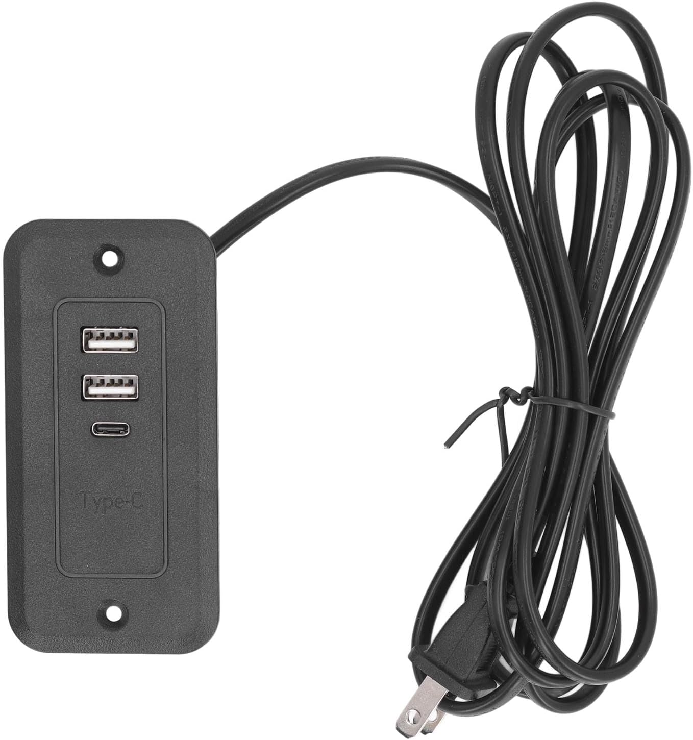 Furniture Recessed Power Strip, PD 20W Fast Charging Recessed Desk Outlet Recessed Power Outlets Socket with 2 M Power Cord for Hotel, Office, Home US Plug 110V