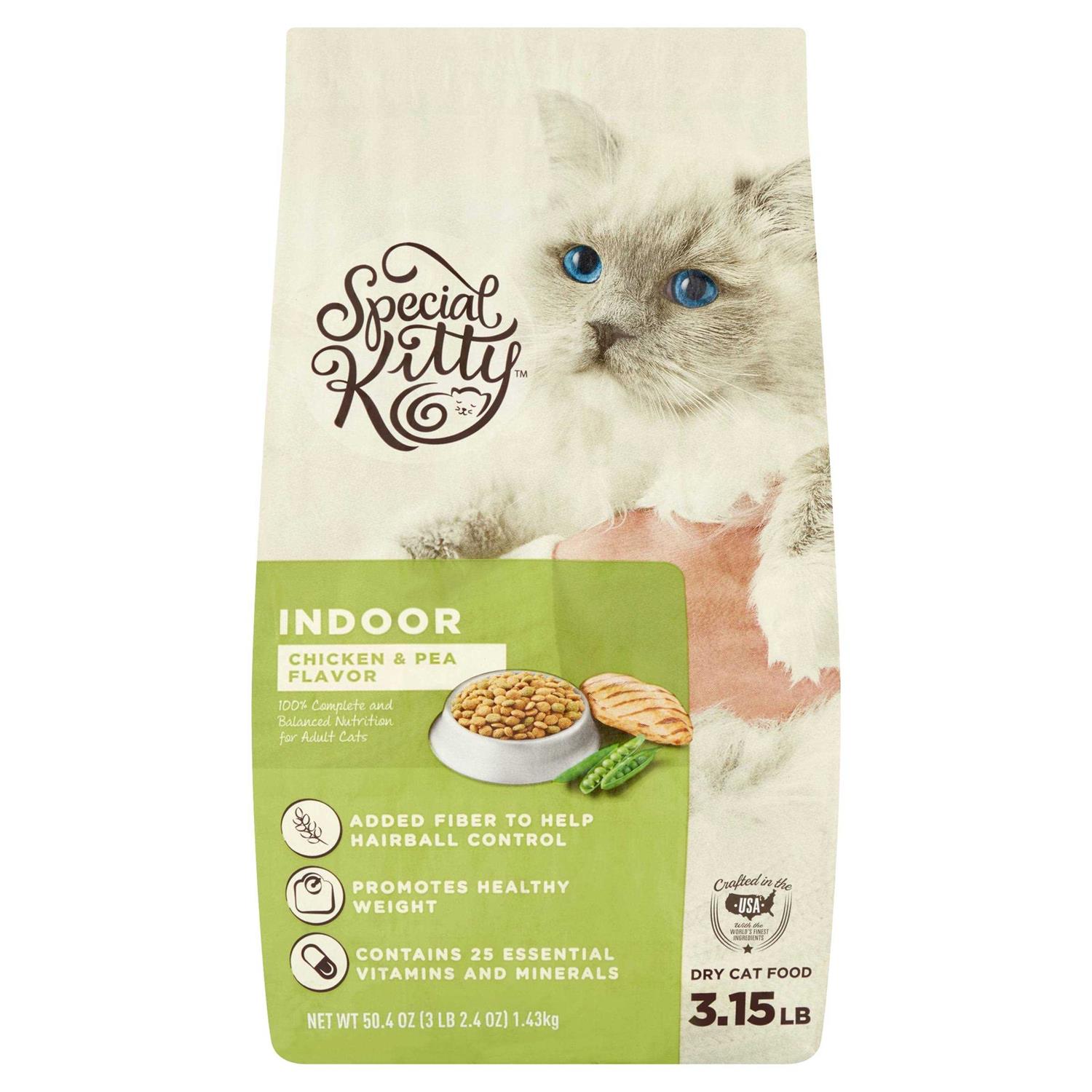 Special Kitty Chicken & Pea Flavor Indoor Dry Cat Food - Pet Supplies online store