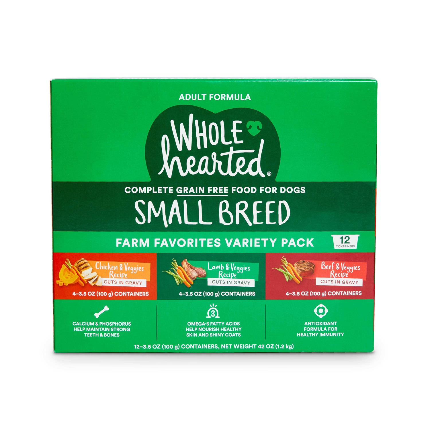 WholeHearted Grain Free Cuts in Gravy Adult Wet Dog Food Variety Pack - Pet Supplies online store