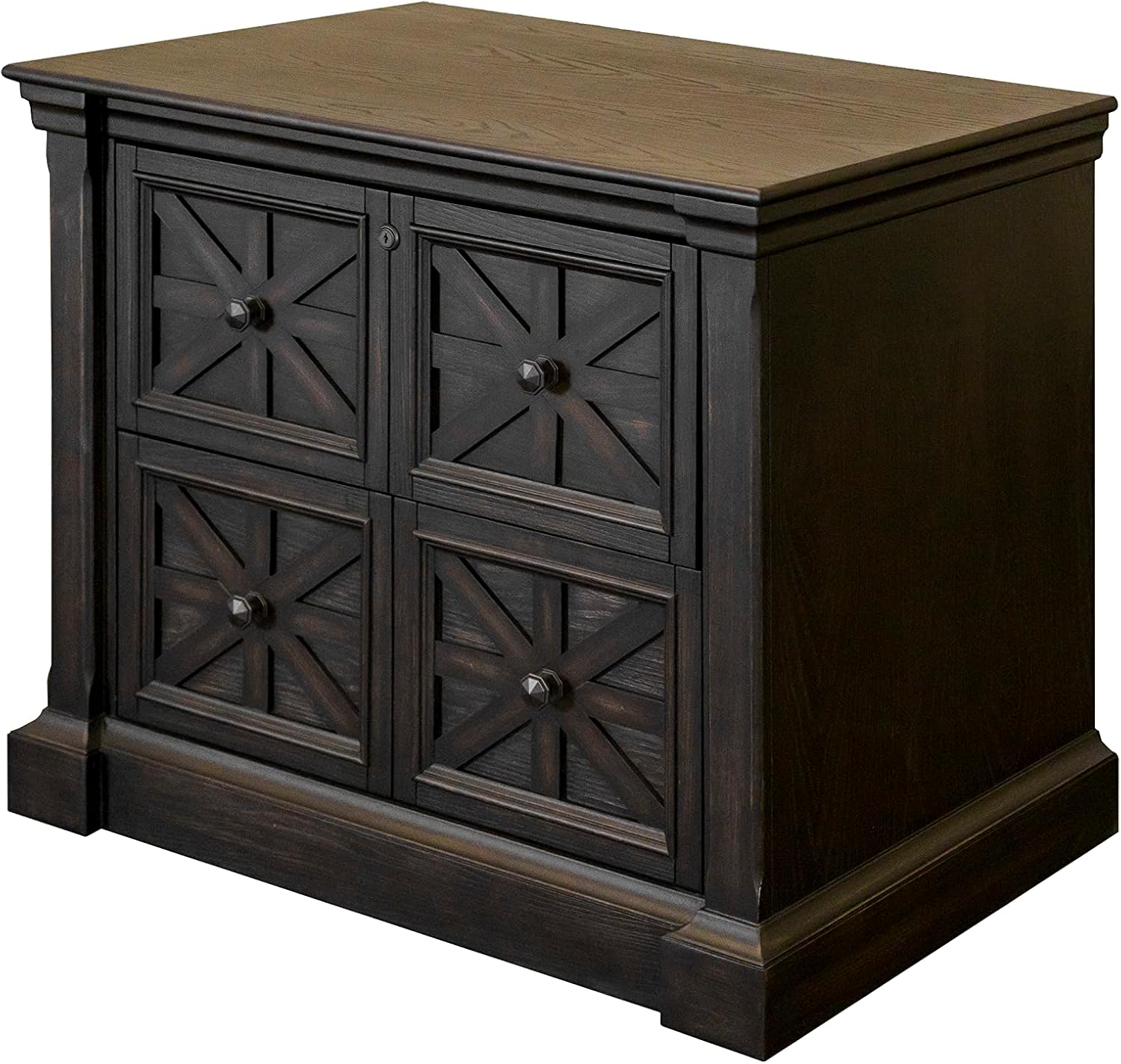 Martin Furniture Traditional Wood, Storage, Office Drawer, Fully Assembled Dark Brown lateral File
