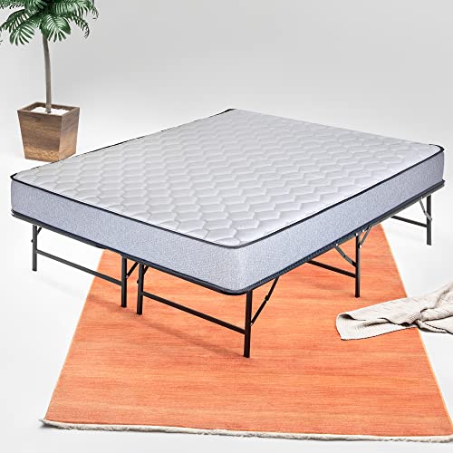 Zayton, 14-Inch Quickbase Metal Platform Bed Frame Foundation with 5