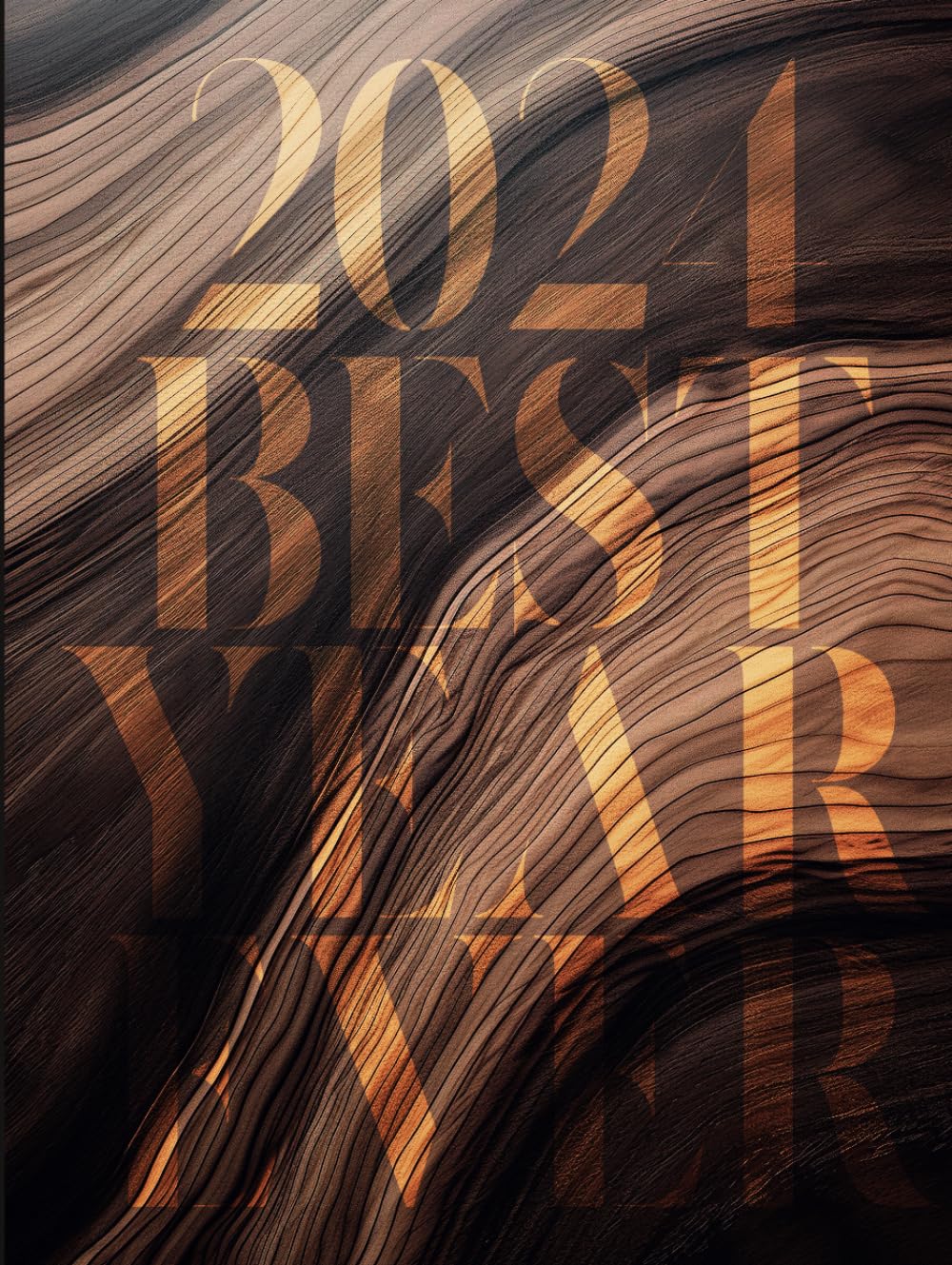 2024 Year Of Promise: A Large Decorative Coffee Table Book For Your Best Year, Elevating Your Living Room Decor With Neutral Tones And Natural Wood Accents, 400 Blank Pages To Document Your Journey