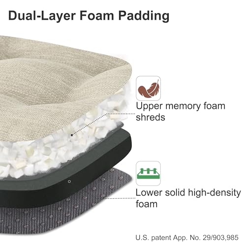 Shinnwa Chair Cushions for Dining Chairs 6 Pack, Non-Slip Memory Foam Kitchen Seat Cushions, Tufted Chair Pads with Ties, 16.5” x 16.5” x 3.5”, Navy Blue, Set of 6