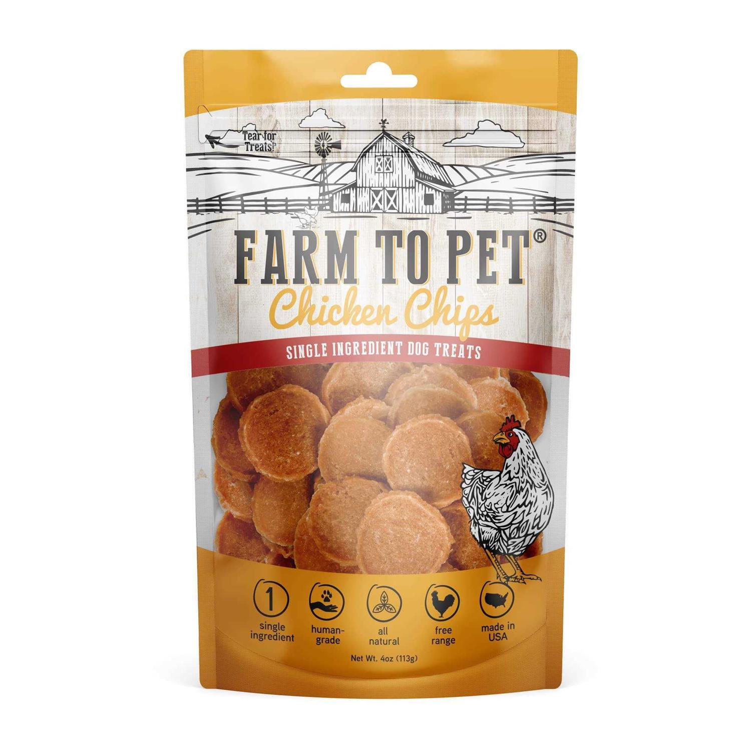 Farm to Pet Chicken Chips Dog Treats - Pet Supplies online store