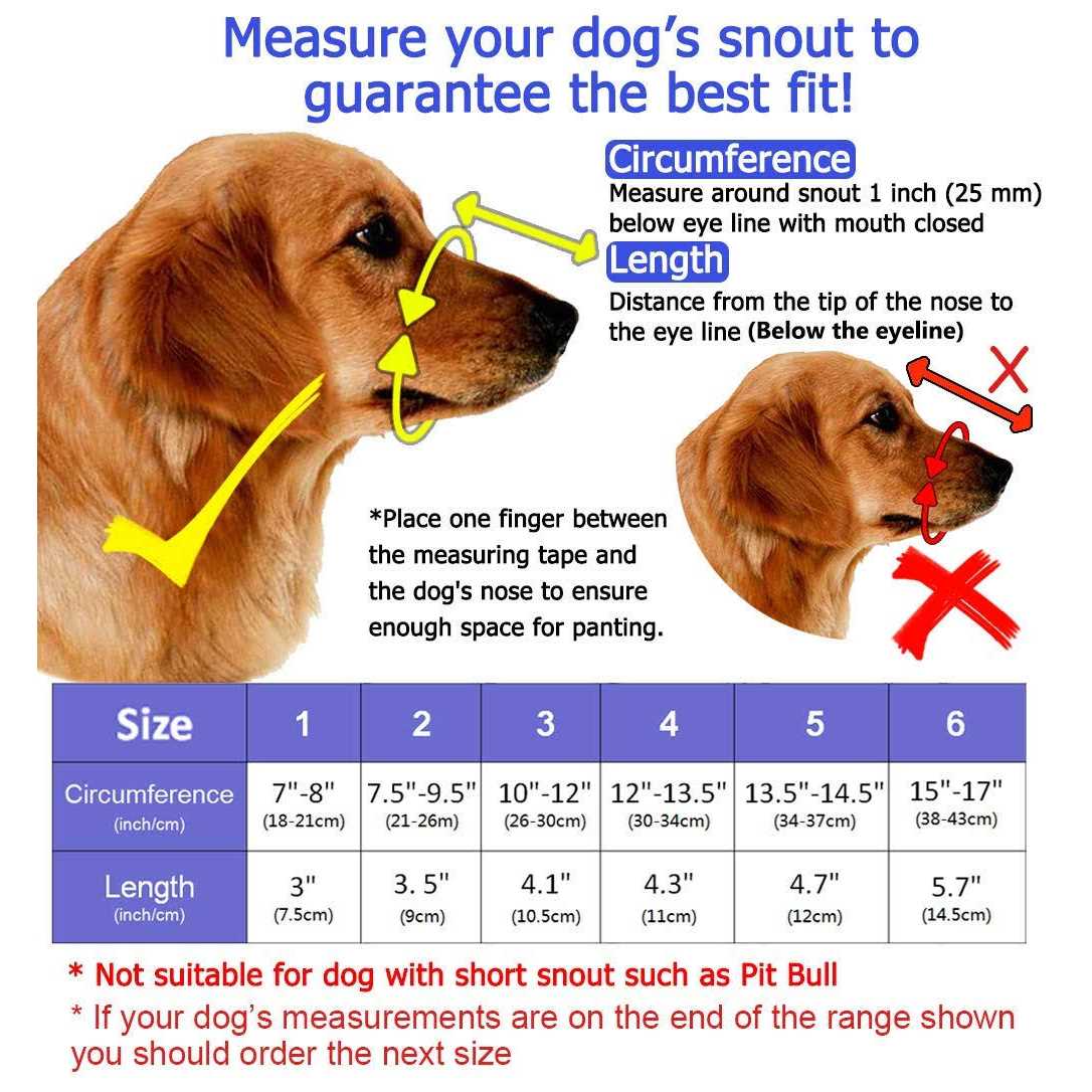 Barkless Dog Muzzle,Soft Basket Silicone Muzzles for Dog, Best to Prevent Biting, Chewing and Barking, Allows Drinking and Panting - Pet Supplies online store