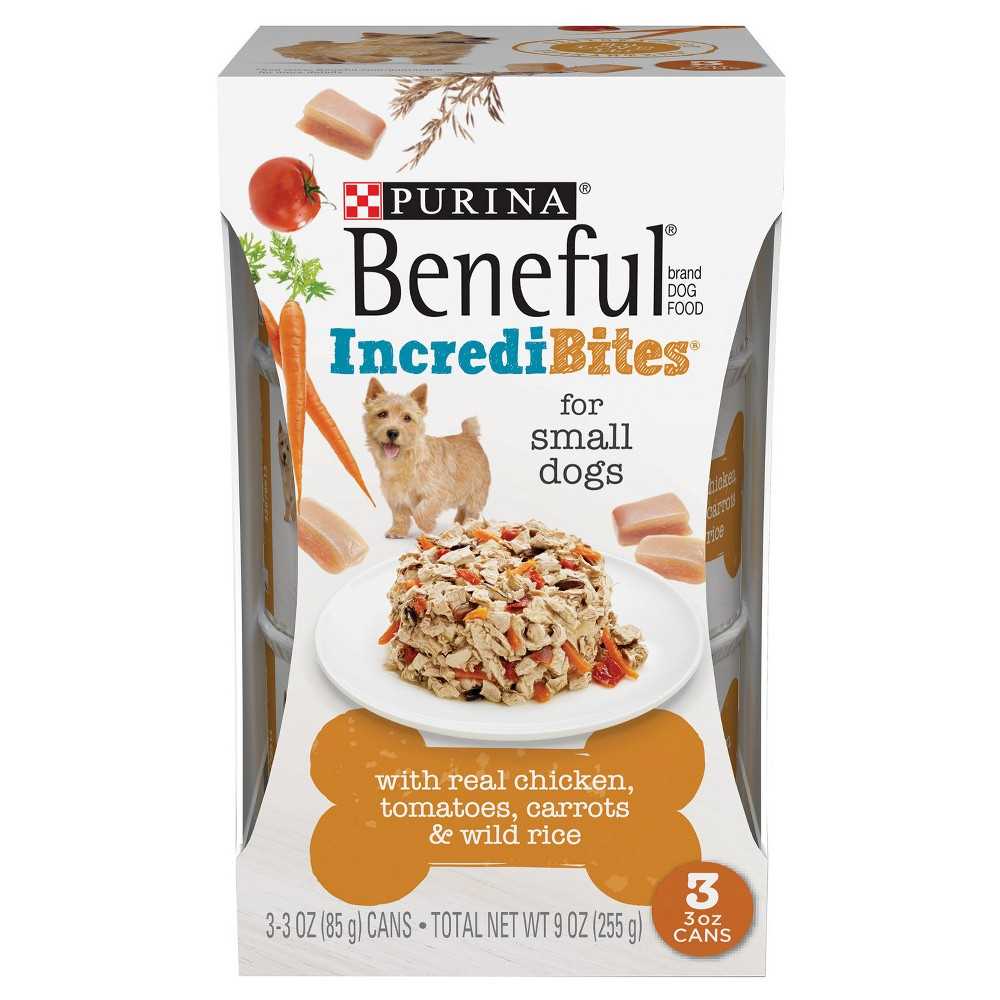 Purina Beneful IncrediBites with Chicken, Tomatoes, Carrots & Wild Rice Canned Dog Food, 3-oz, case of 24 - Pet Supplies online store