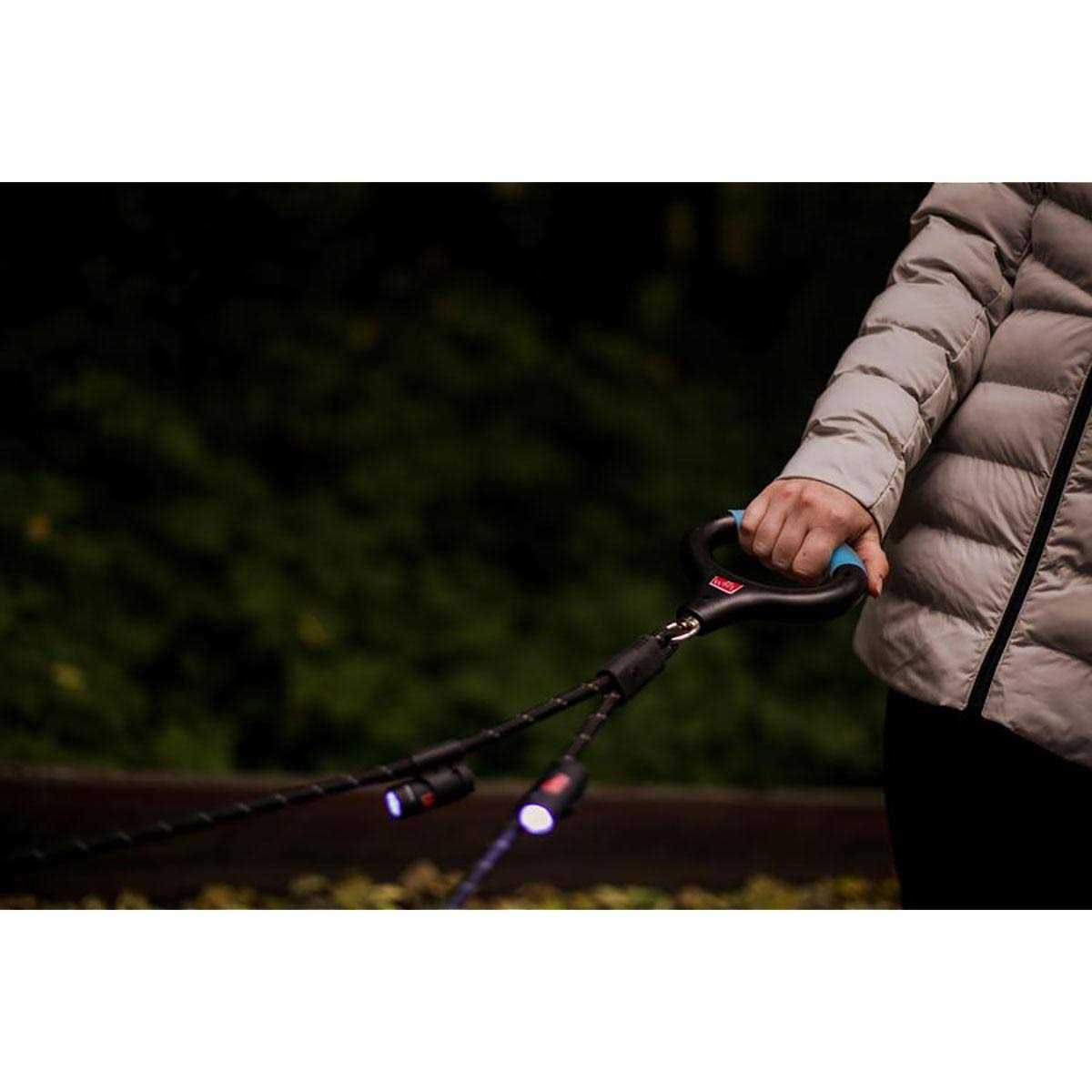 Wigzi Dual Doggie Gel Handle Rope Dog Leash with Lights - Pet Supplies online store