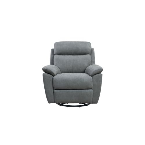 Electric Power Swivel Glider Rocker Recliner Chair with USB Charge Port (Light Grey)