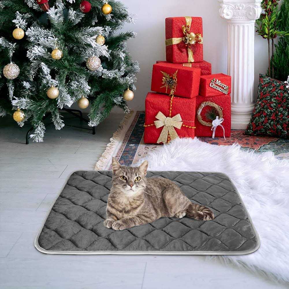 ULIGOTA Self Heating Cat Mat Thermal Pet Bed Mat Self-Warming Pet Crate Pad - Pet Supplies online store