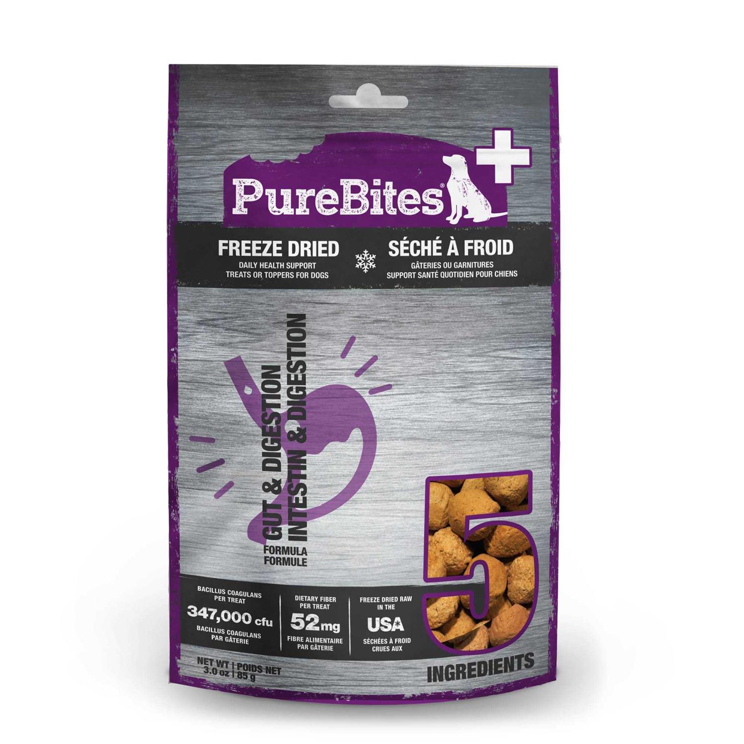 PureBites+ Gut & Digestion Freeze Dried Dog Treats - Pet Supplies online store