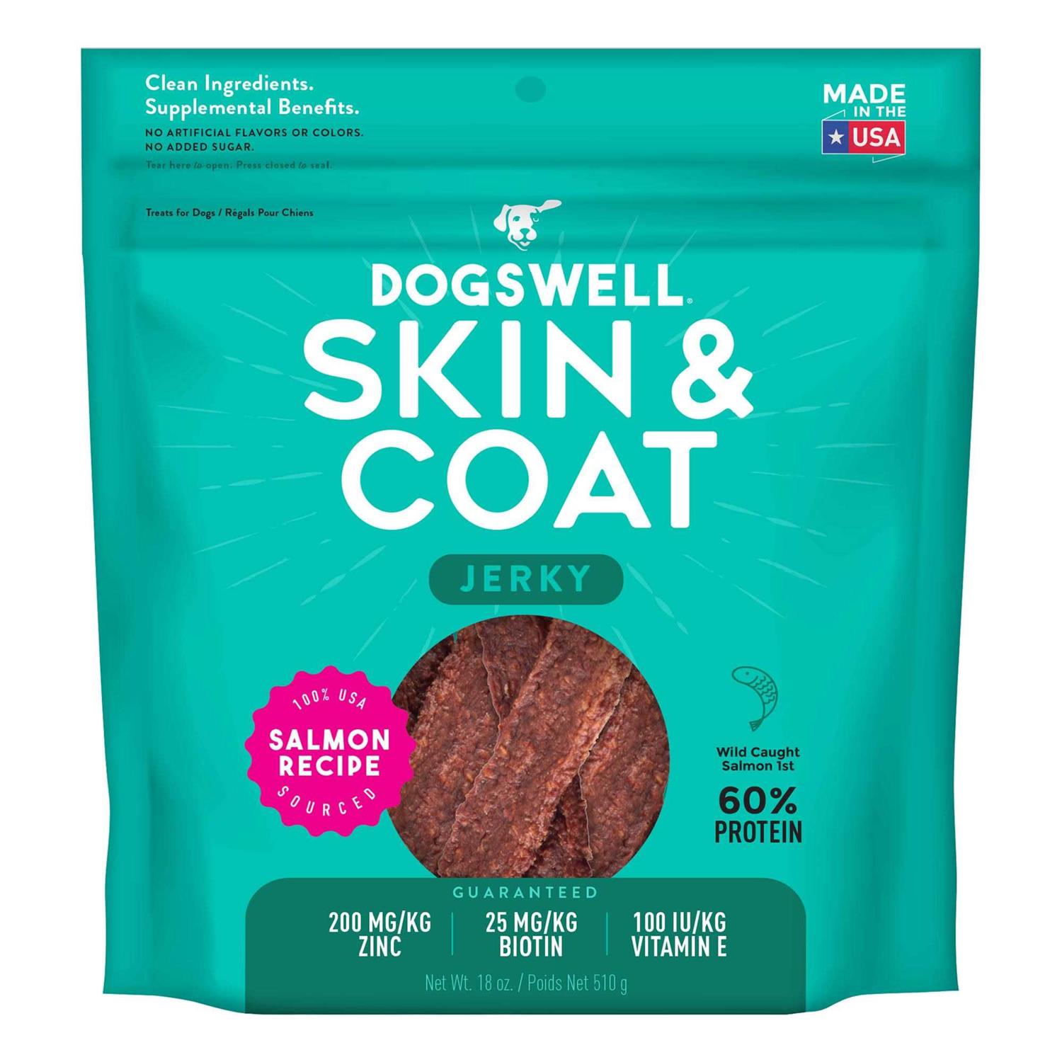 Dogswell Salmon Skin & Coat Jerky - Pet Supplies online store