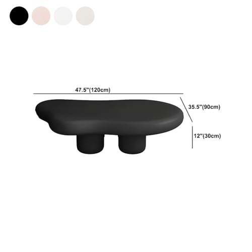 NIUYAO Coffee Table with Colored Irregular Clous Shape End Table Solid Wood Spherical 3 Legs Base Modern Minimalist Table for Living Room Balcony Leisure -39