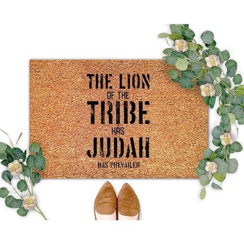 True Friends are Never Apart Maybe in Distance Coir Mat Bible Scripture Coir Fiber Doormat Farmhouse Thick Durable Non Slip Mat for Entry Garage Patio High Traffic Areas 16x24 Inch