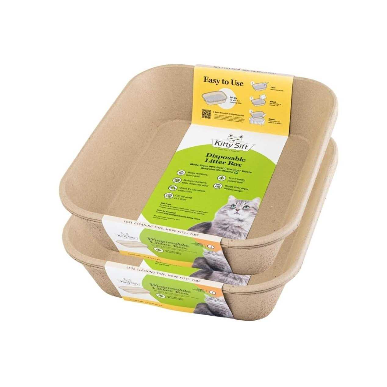 Kitty Sift Eco-Friendly Disposable Litter Box - Pet Supplies online store