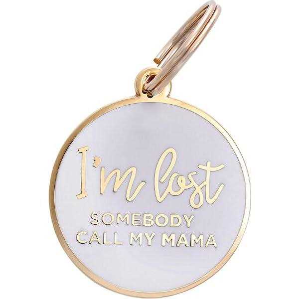 Two Tails Pet Company Rose Gold & White I'm Lost Mama Pet ID Tag - Pet Supplies online store