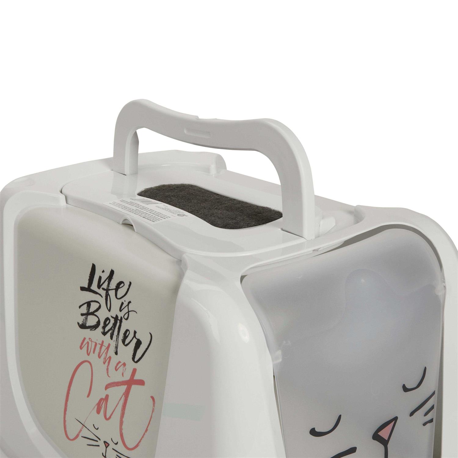 So Phresh Kitty Face Flip Lid Large Cat Litter Box - Pet Supplies online store