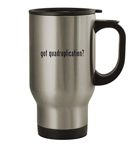 got quadruplication? - 14oz Stainless Steel Travel Mug, Silver