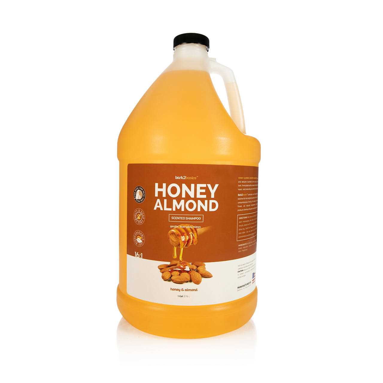 Bark2Basics Bark 2 Basics Honey & Almond Dog Shampoo, 1 Gallon Unique Herbal Blend, Protects and Repairs the Coat - Pet Supplies online store