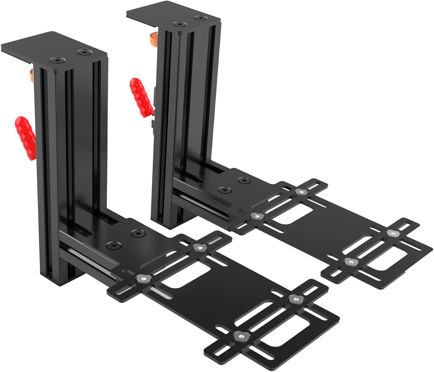 Meza-Set of 2 Hotas Desk Mounts Joystick Mount Compatible with Logitech G X52/X52 Pro/X56/X56 Rhino/Thrustmaster T.16000M FCS/TCA Officer Pack Airbus Hotas Mount